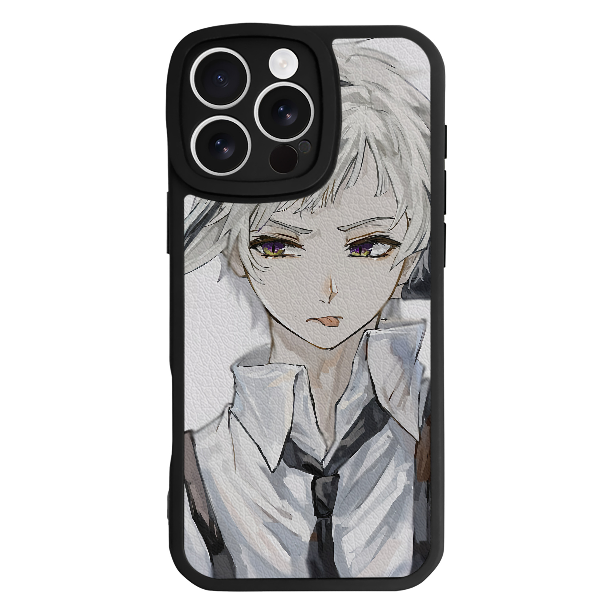 （画像用） 文豪ストレイドッグス Bungo Stray Dogs 【iPhone 16シリーズ対応】シリコンスマホケース（レザー調） 材質：シリコン